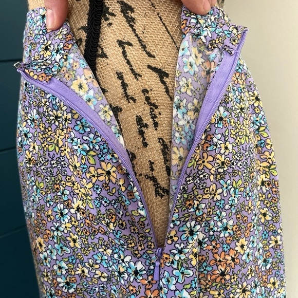 90s Style Ditzy Pastel Floral Midi Spring Summer Skirt - Picture 5 of 6